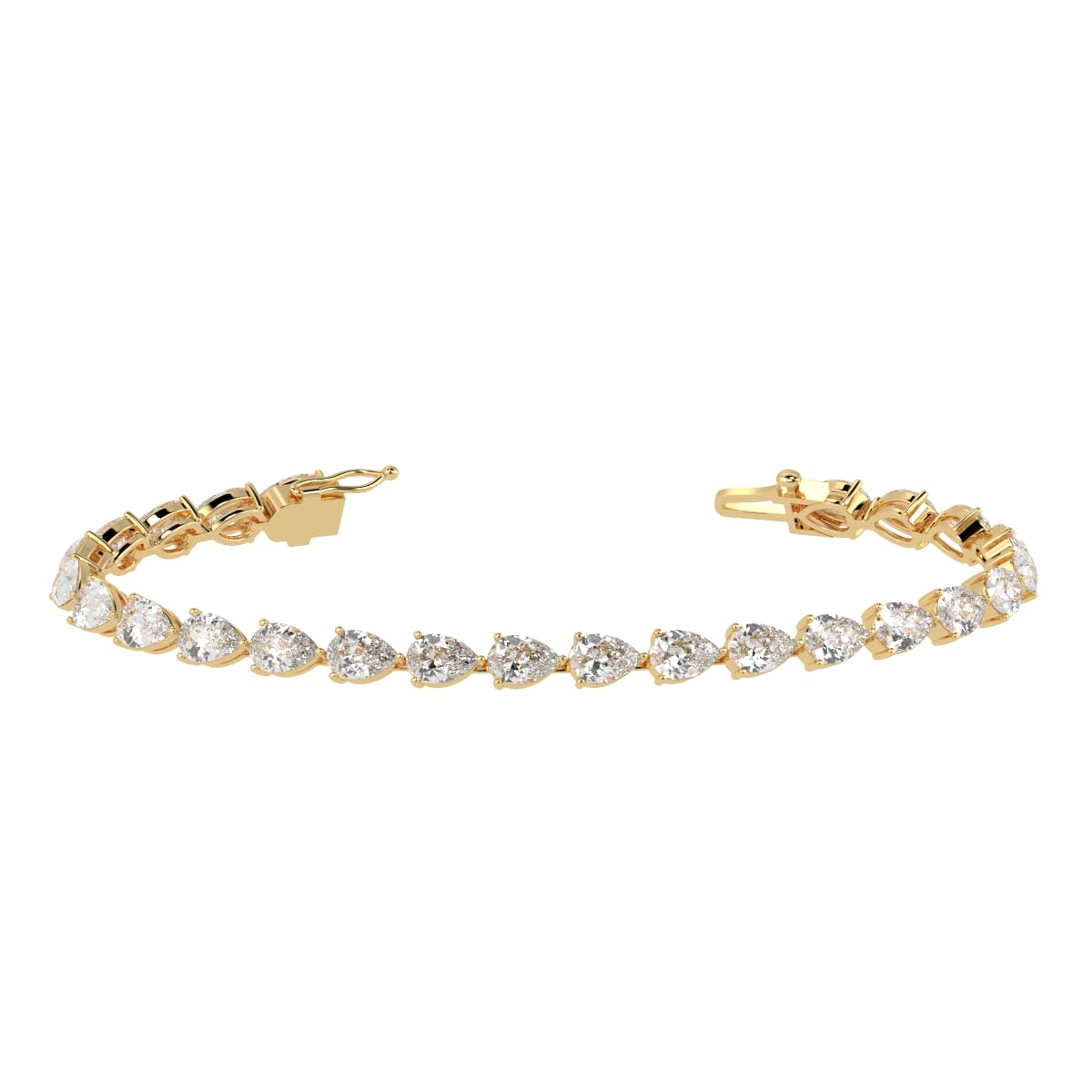 51kVkrjSAAL 28 Carat Platinum Oval Shape Lab Grown Diamond Classic Tennis Bracelet 4-Prong Setting for Women (E-F Color, VS2-SI1 Clarity) - Image 1