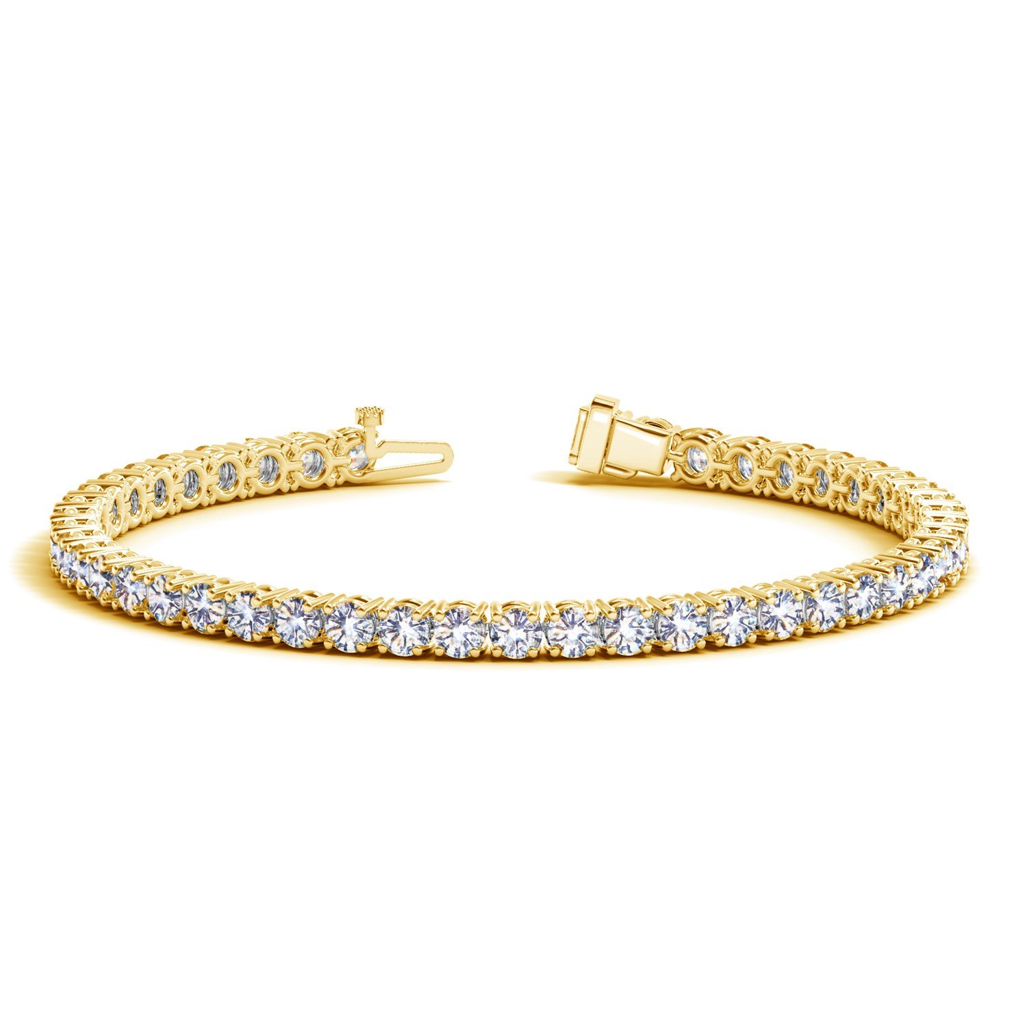 71Y3h2iWs6L Houston Diamond District 2 to 20 Carat Real Certified Classic Natural Diamond Tennis Bracelet Value Collection 14K Yellow Gold 8.02 Carats 7 Inches - Image 1